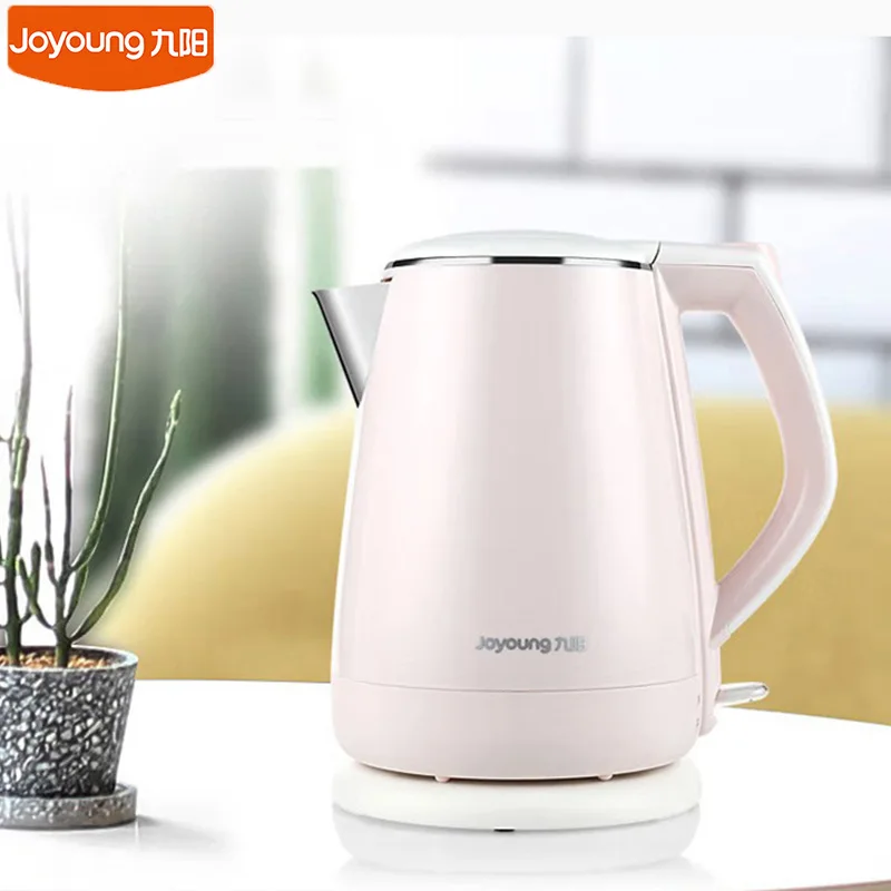 Joyoung Electric Kettle 1.5L Household Dormitory Water Heating Kettle 1800W Teapot 304 Stainless Steel Liner Home Appliance