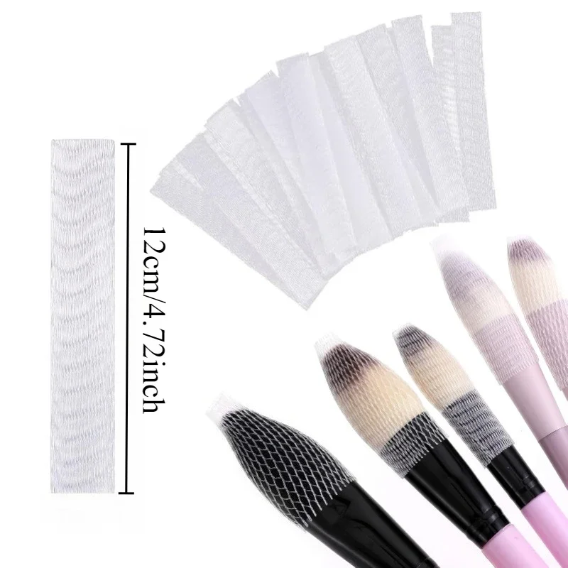 50pcs Mesh Spool Covers for Sewing Threads/Embroidery/Cosmetics Brushes - Multi-Purpose Net Sleeves for Organizing & Protection