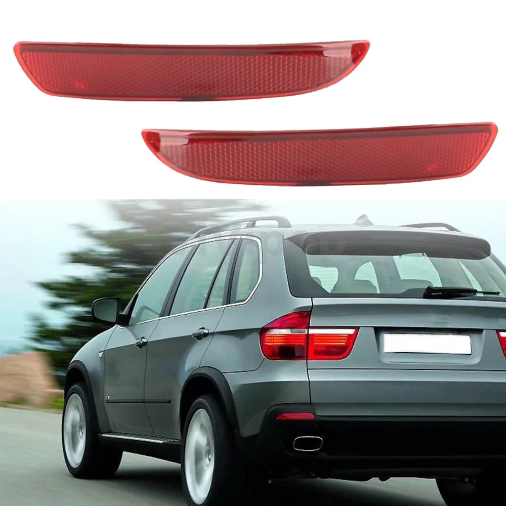 Car Rear Bumper Reflector Fit for BMW X5 E70 Pre-facelift 2007-2010  Brake Light Marker 63217158950 63217158949