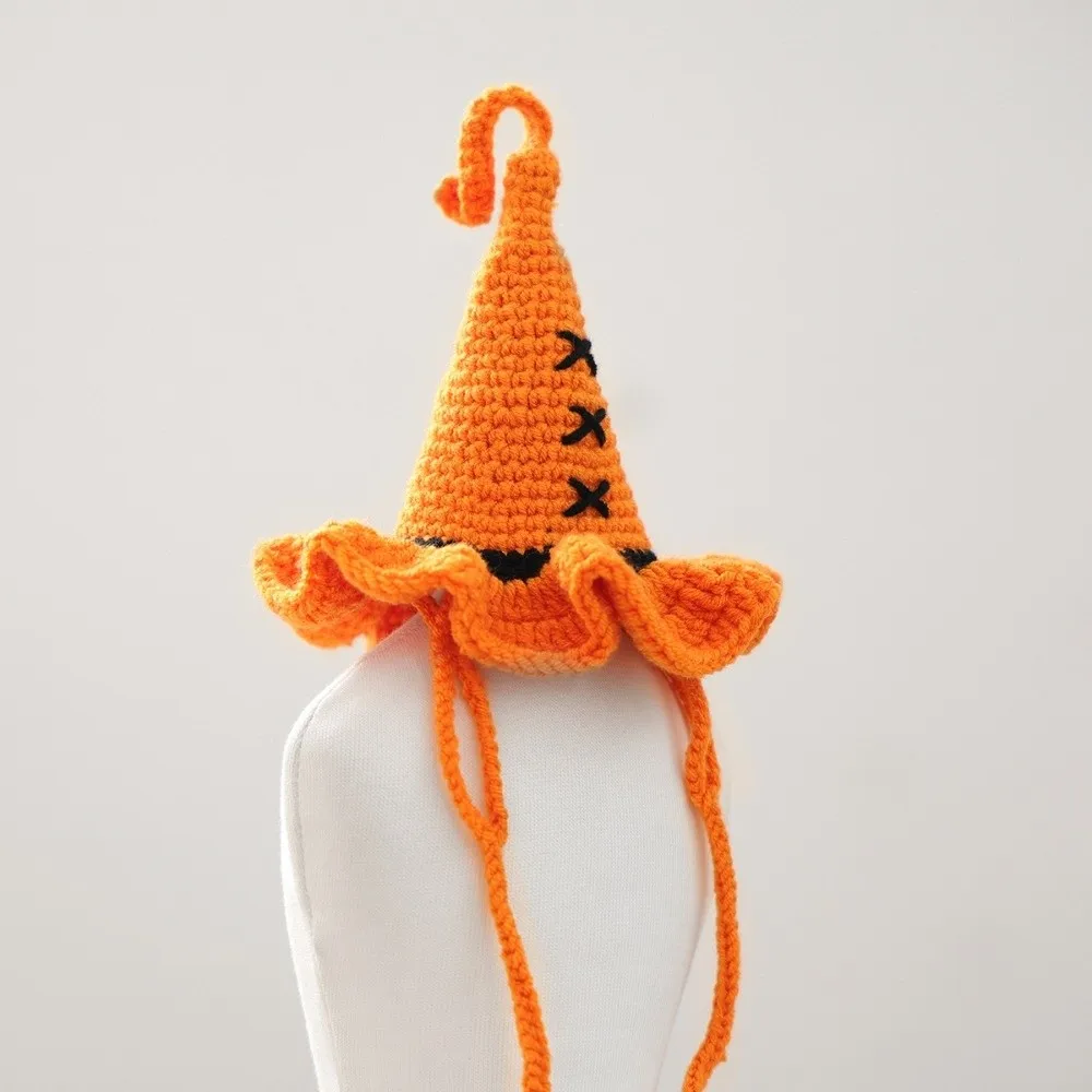 Durável respirável halloween cão chapéu mini fantasma tecido animais de estimação assistente chapéu elegante oco halloween gato chapelaria cabeça decoração