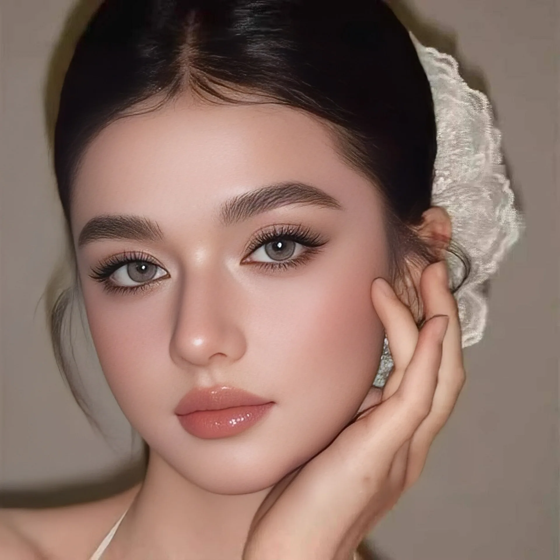 الباليه نمط الأبيض الدانتيل Hairrope التطريز توك شعر كبير للنساء فتاة الحلو شبكة العصابات الشعر العلاقات الشعر ذيل حصان حامل
