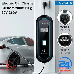 TAYSLA Electric vehicle charger type 1 type 2 charger 3.5KW 3.5m portable electric vehicle charger