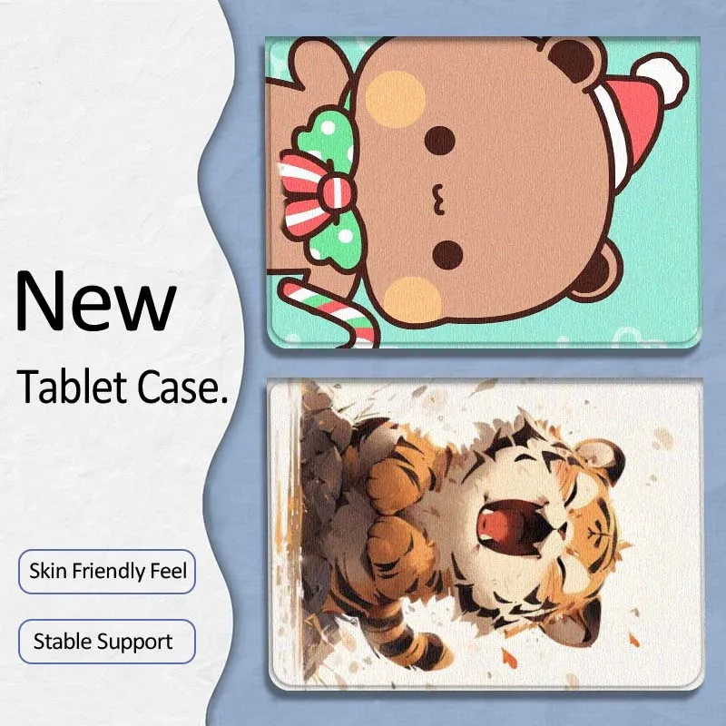 

Bear Tiger Art Cartoon Cute For Xiaoxin Lenovo Tab P12 Extreme Legion Y900 Idea Pro GT 12.1 2025 Foldable Tablet Case Gift