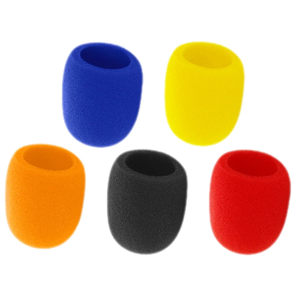 5pcs Microphone Windscreen Covers Universal Sponge Mic Protectors For Handheld Stage Wireless Mics Noise Reduction Accessory