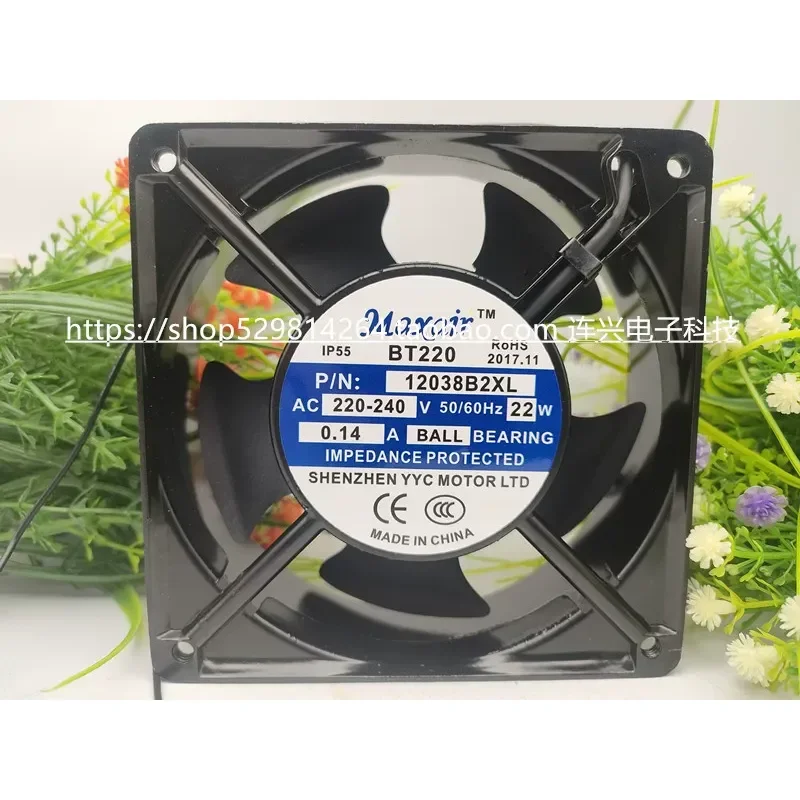 for New Maxair BT220 12038B2XL Axial Fan 220V 22W 0.14A Cooling Fan
