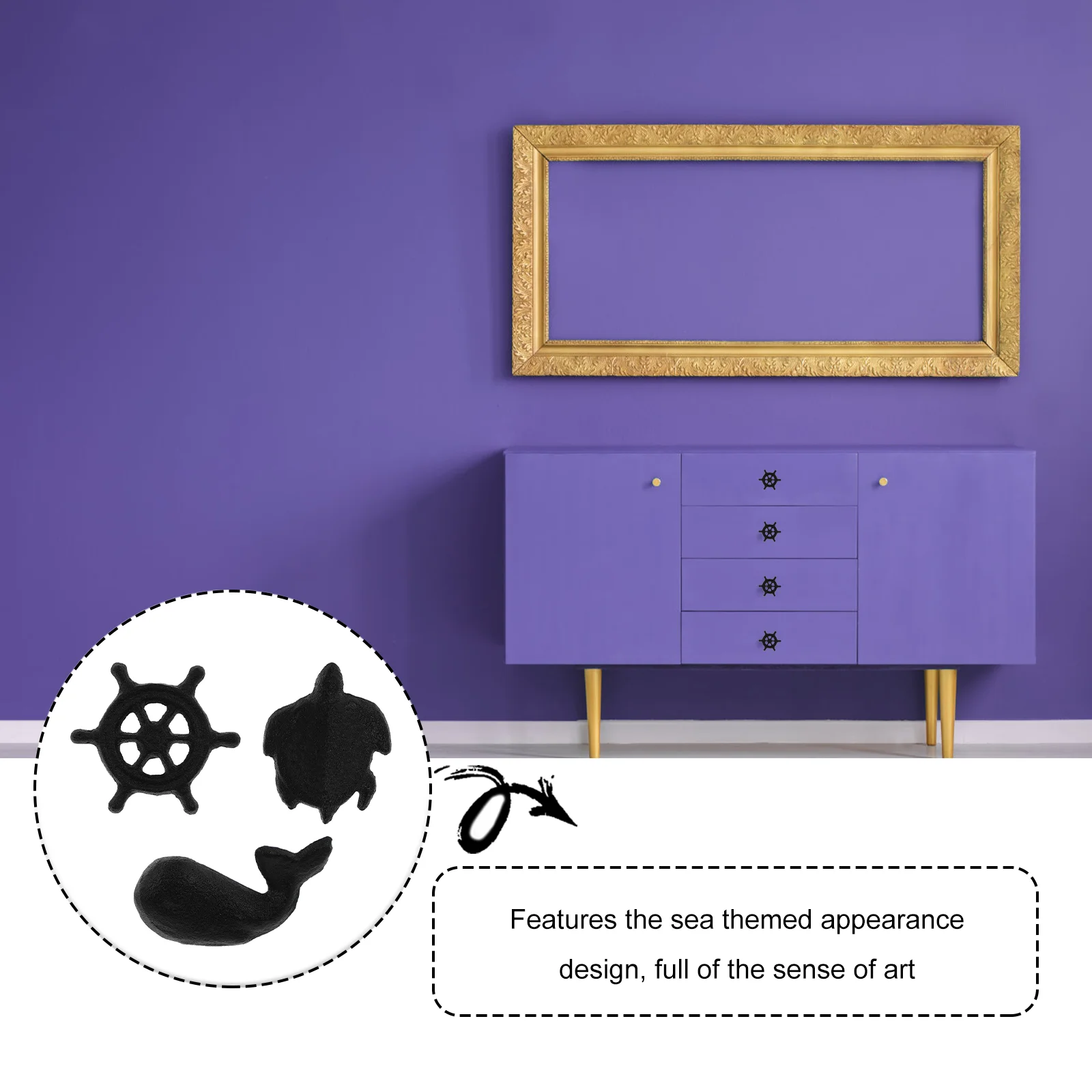 

Набор из 1 шт. высококачественных ручек для ящиков с морской тематикой, замена для шкафов и гардеробов, декоративные ручки для мебели