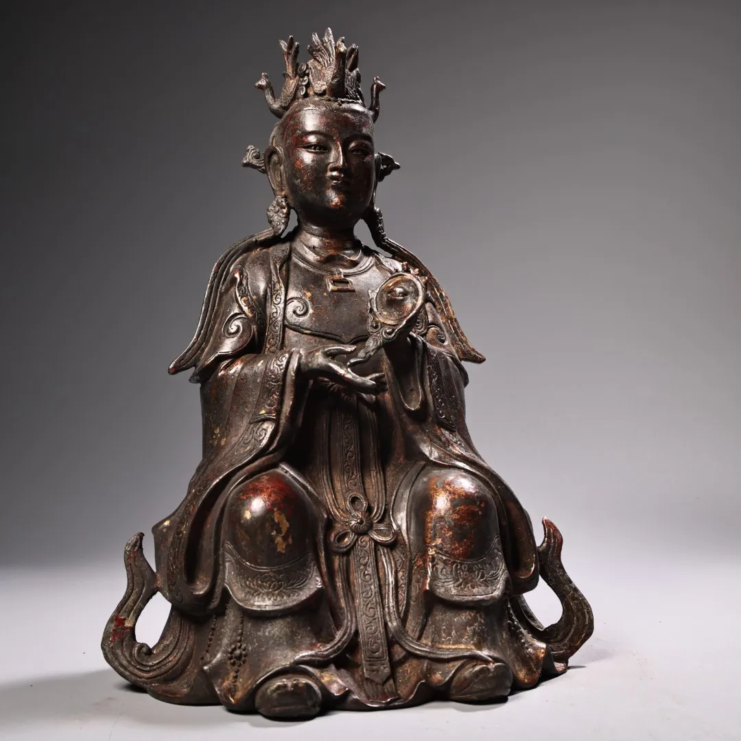 Antique-style Wang Mu Niang Niang Figurine - Premium Home Decor, Elegant Buddha Hall Statue, High-Quality Craftsmanship