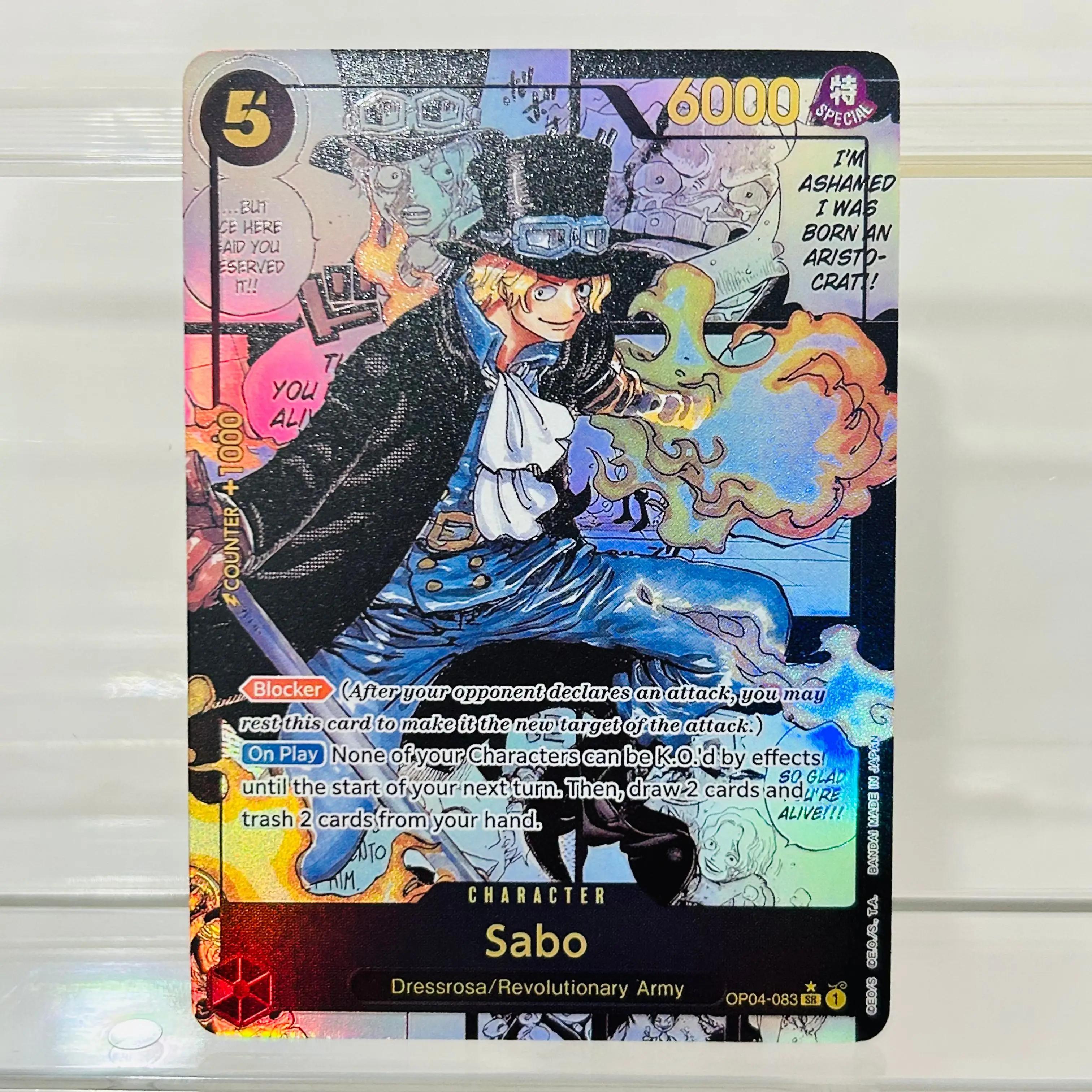 One Piece Sogeking OP03-122 SEC Card English Version Holographic Texture Perfect Condition DIY Premium Anime Collection Card view 5