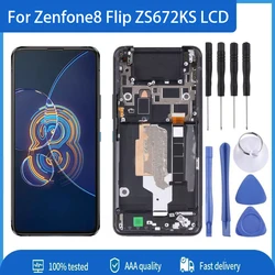 Super AMOLED For For ASUS Zenfone 8 Flip ZS672KS LCD Display Touch Screen Digitizer Assembly For ASUS ZS672KS I004D LCD Replace