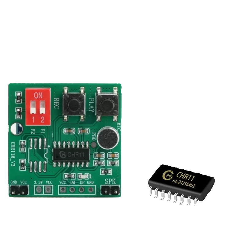 10pcs Recording Module with High-quality Sound Quality, Single-chip 35 Second Recording Support, External Flash, Low-power Mode