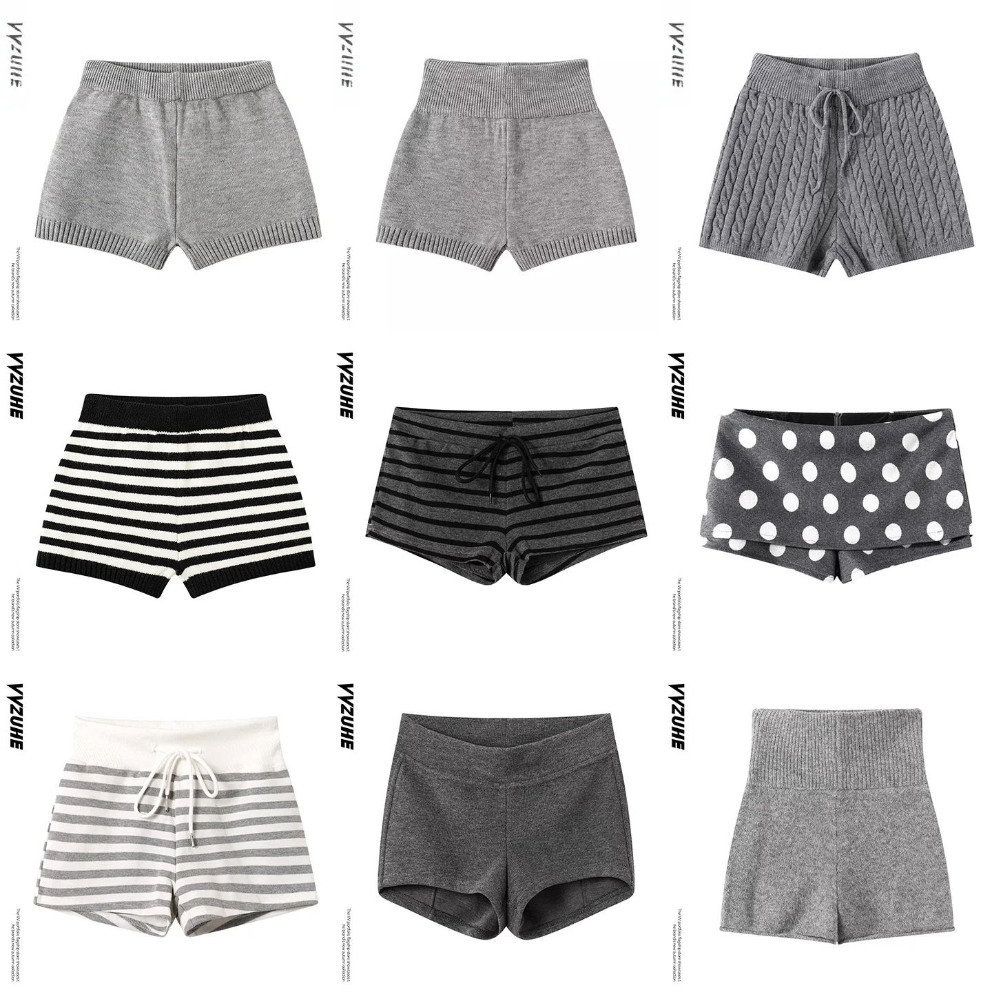 Sexy Slim Fit Stripe Polka Dot Base Layer Shorts Women's Summer Tummy Control High Waist Outerwear Breathable Butt Lifting Pants