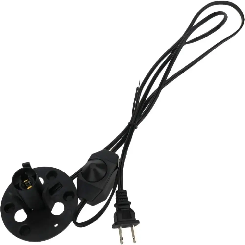 with Dimmer Switch Dimmable Salt Lamp Cord Plug Cord Replacement Cord E12 Bulb Base Metal Clip Base Assembly Dimmer Switch Wire