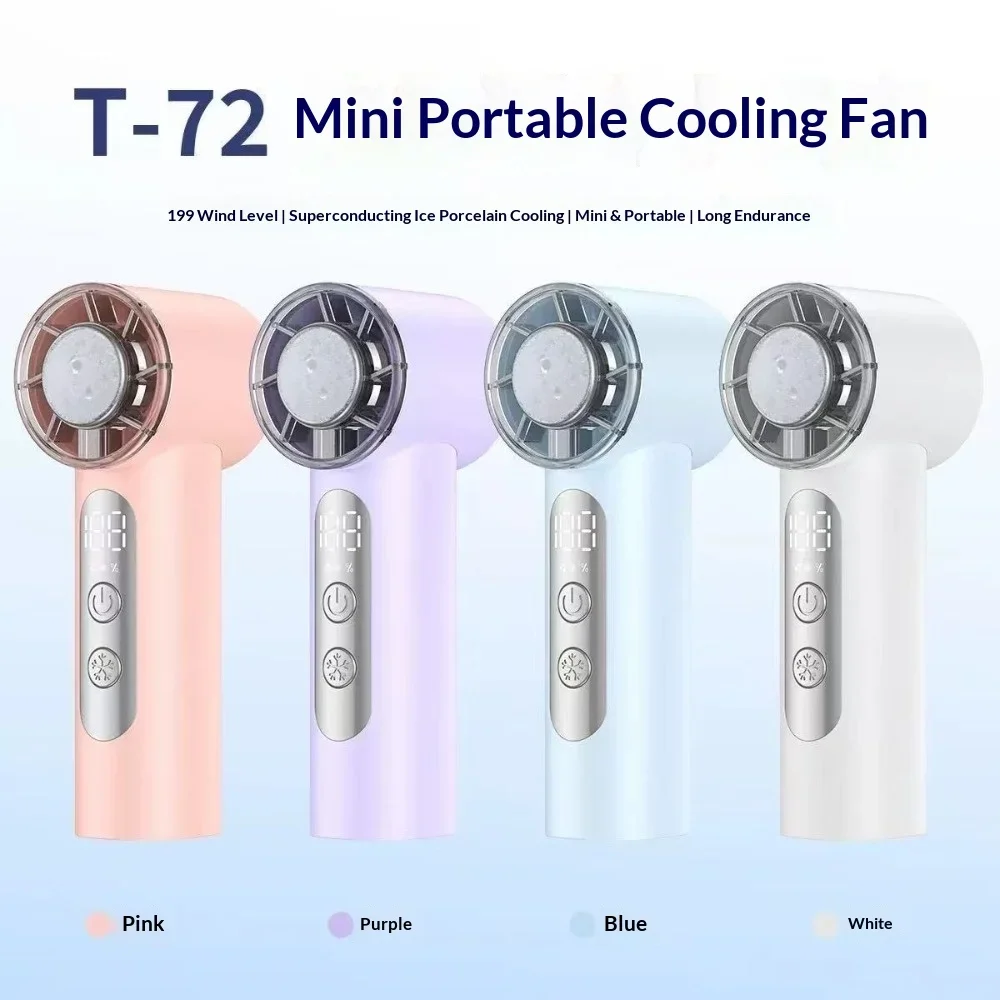 Portable Semiconductor Cooling Handheld Fan Adjustable Wind Speed USB Charging Compact Pocket Size Outdoor Travel Desktop Mini C