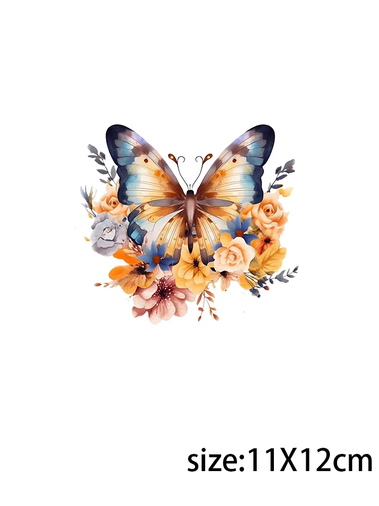 LETOP 1PCS Colorful Flowers Butterflies Uv Transfer Stickers Custom Glass Juice Bottles 16oz Sticker Wraps For Cups