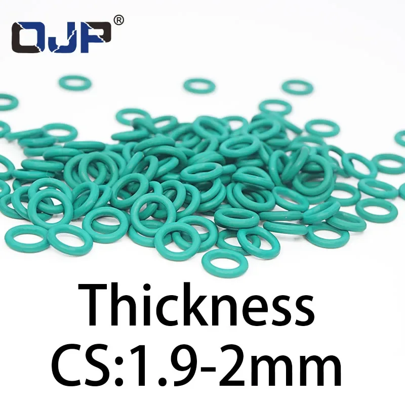 O-ring thickness 1.9/2mm CS fluororubber FKM sealing temperature resistant gasket rubber ring complete in specifications.-.