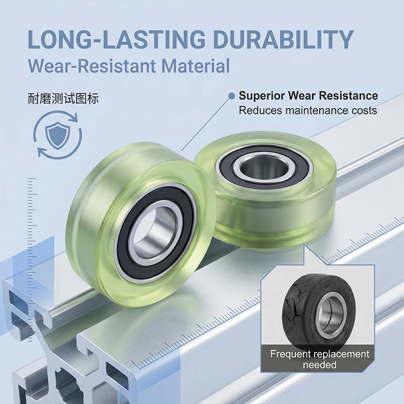 

1pcs 24mm Polyurethane Bearing Pulley Wheel 625-2RS Sealed Roller 5mm Bore Sliding Guide Roller 5x24x5mm