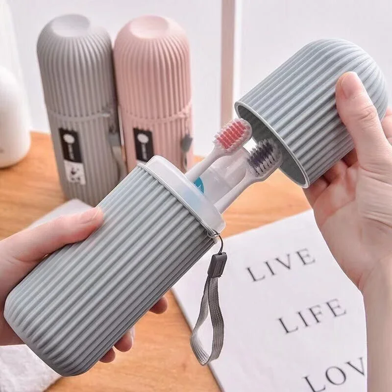 Estojo protetor portátil para escova e pasta de dentes, caixa de armazenamento para viagens e camping, protege escova e pasta de dentes de sujeira e danos.