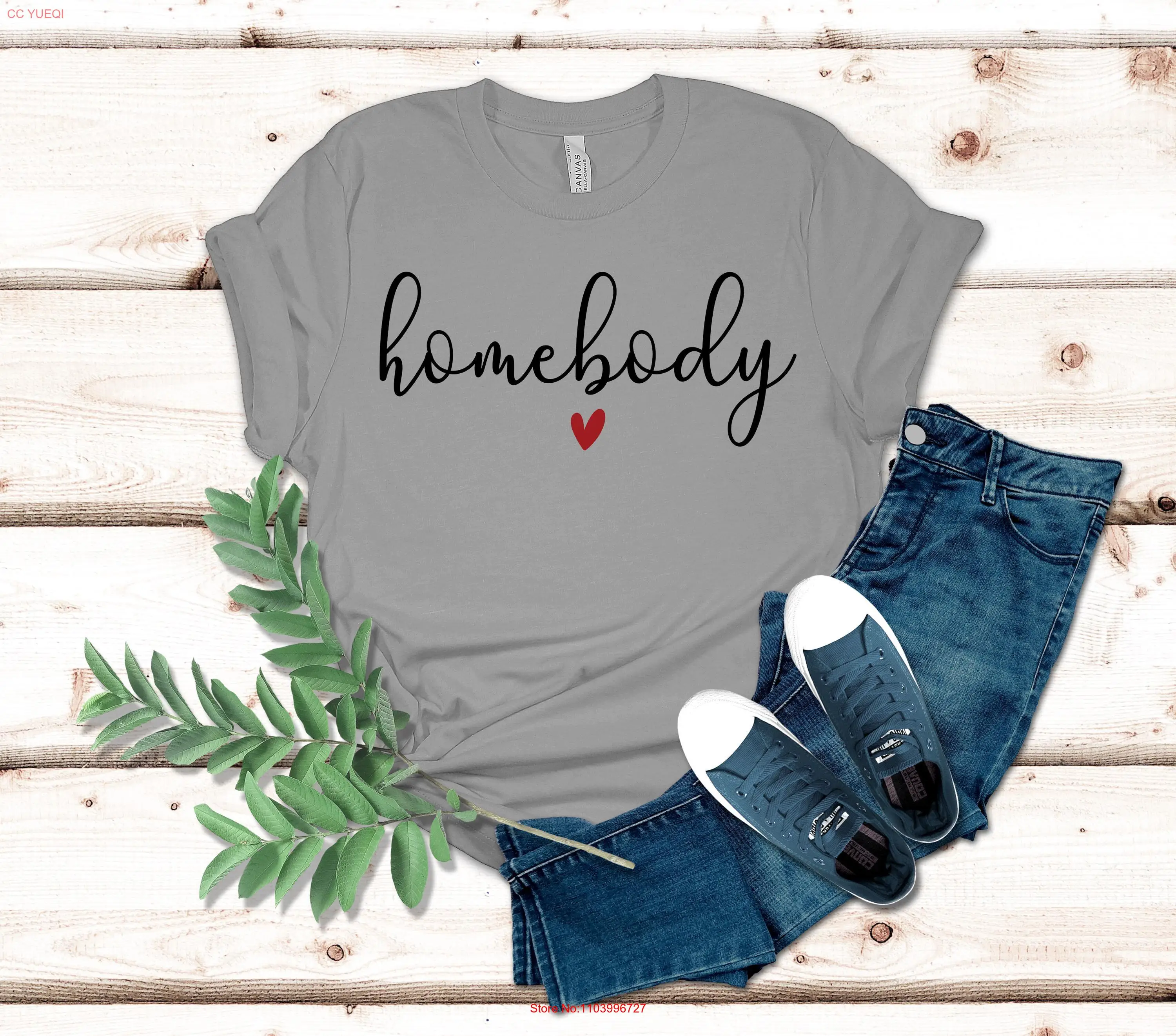 

Homebody T Shirt Cozy Slouchy Cute Trendy Aesthetic Woman Crewneck long or short sleeves