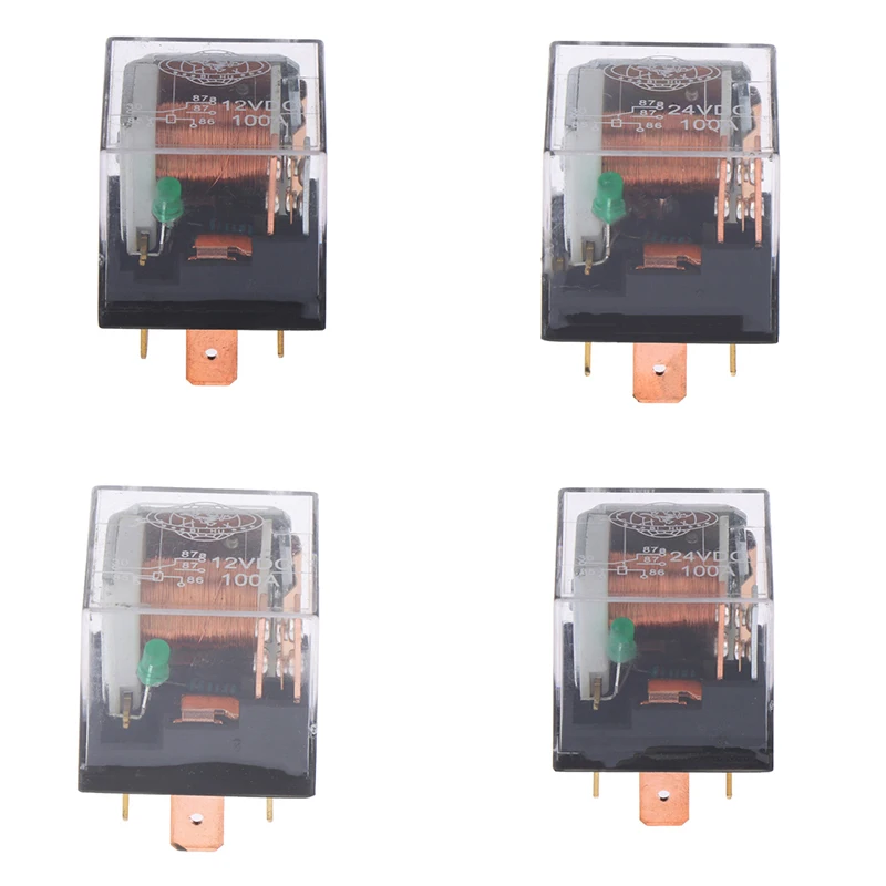 (❤️)Waterproof Automotive Relay 12v/24v 100a 4pin/5pin Spdt Control Car Relays