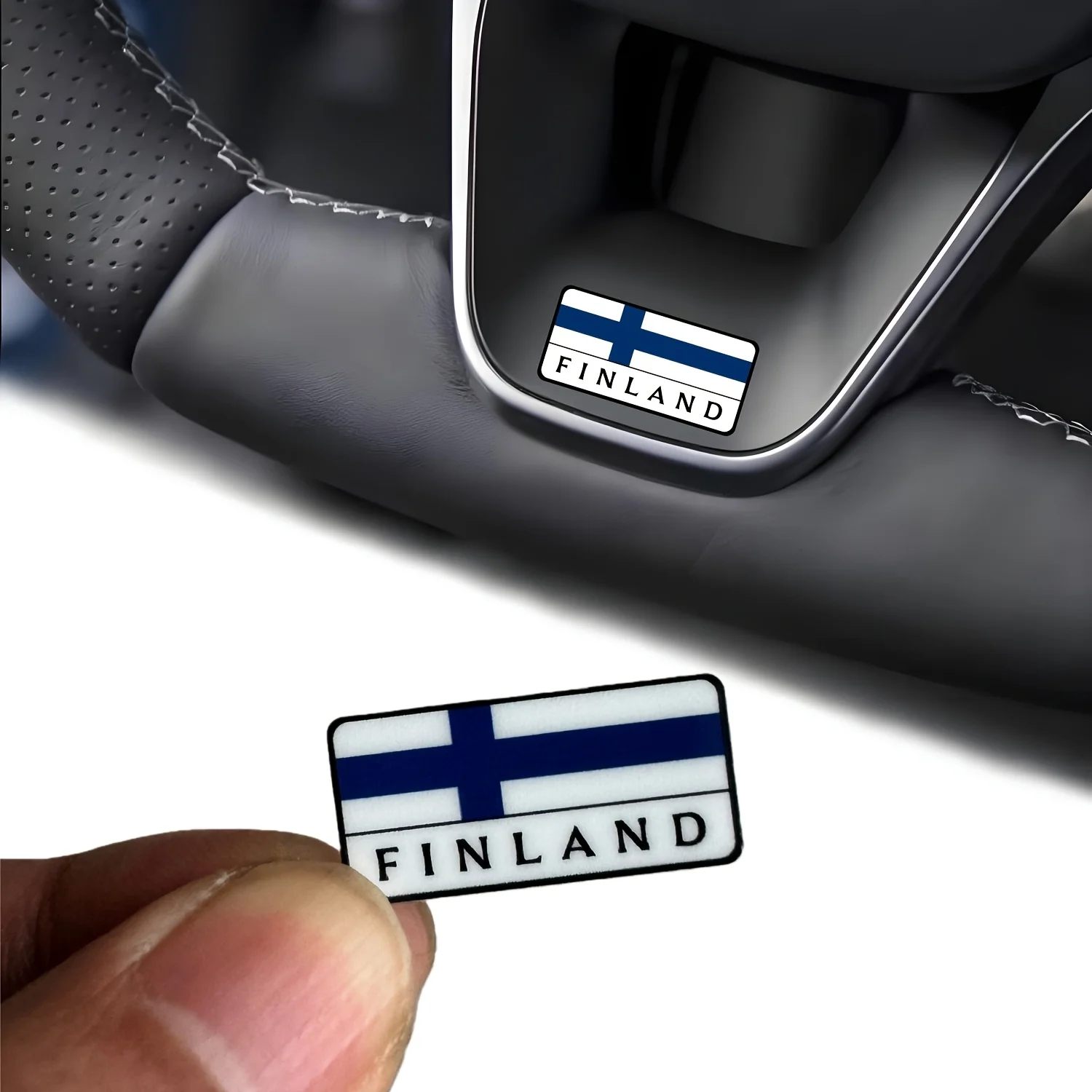 

Finnish flag style car sticker badge pack of 5, suitable for car decoration sticker accessories of all models
