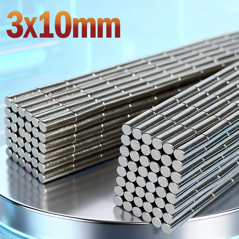 N35 NdfeB 3x10mm Magnet Round Shape Permanent Magnetic Imanes 3*10mm Accessory Neodymium Magnet 20-300pcs Garage Tool Fridge
