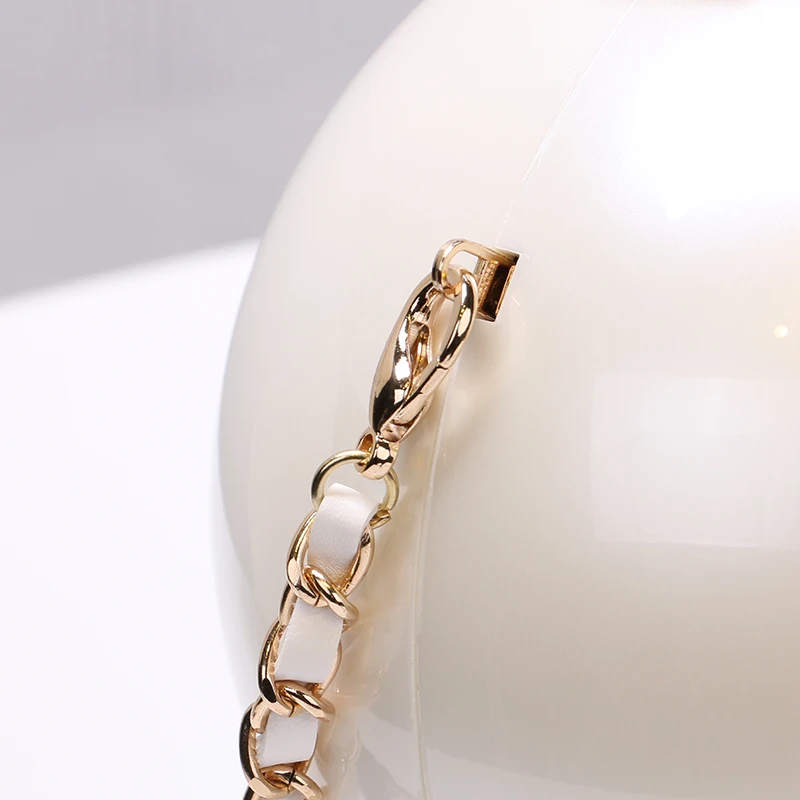 2025 Fashion Design Pearl Ball Party Evening Bags Woman Handbags Global Spherical Acrylic Hard Case Shoulder Small Crossbody Bag