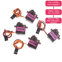 MG90S Servo 1/2/4/10/20/50 Pcs All Metal Gear 9g SG90 Upgraded Version For Helicopter Boat Car Mini Servos