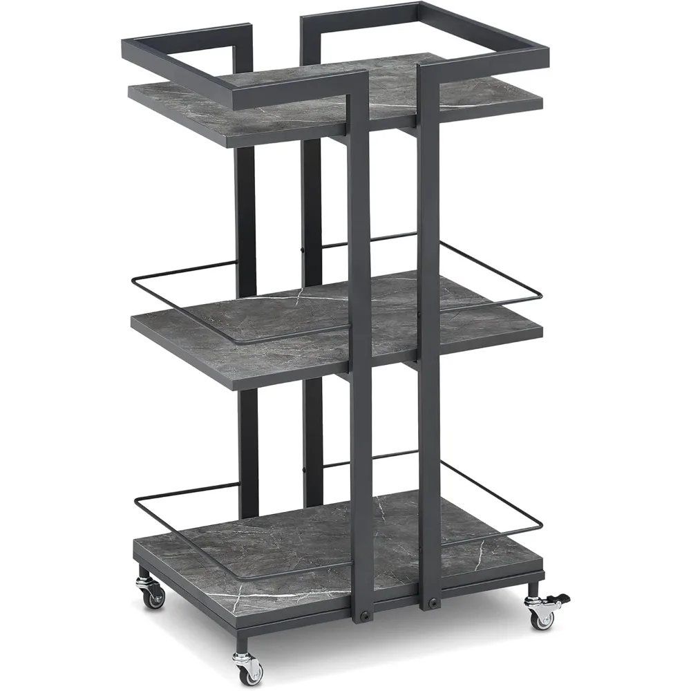 

Utility Manicure Trolley Metal Storage Rolling Barber Cart with Wheels Multi-Purpose Rack Heavy-Duty Trolley 2033 (Green)