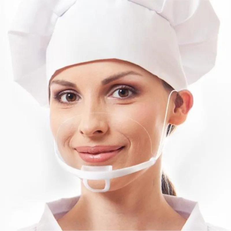 

В прозрачной маске слюны для общественного питания, специальные пластиковые вентиляционные маски шеф-повара, аксессуары для кухни и ресторана