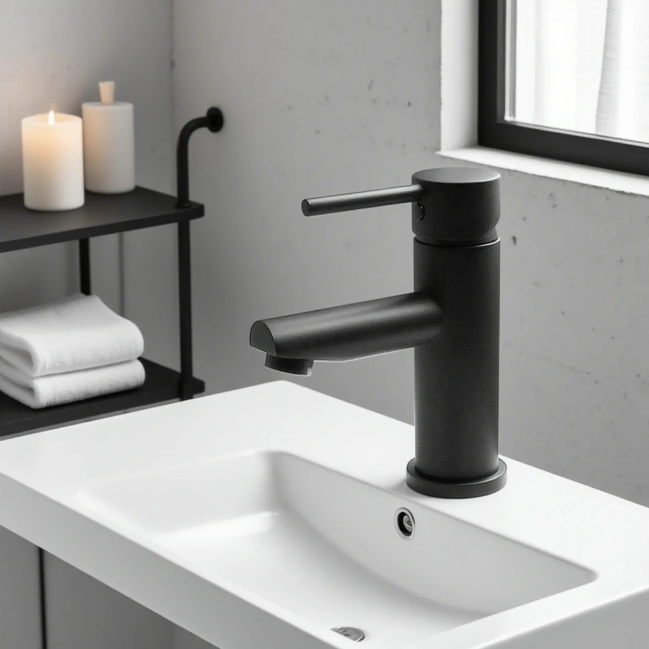 Smesiteli 10 Year Warranty Classic Round Style Matte Black Finish Bathroom Brass Basin Sink Faucet Mixer Tap Hot & Cold Water