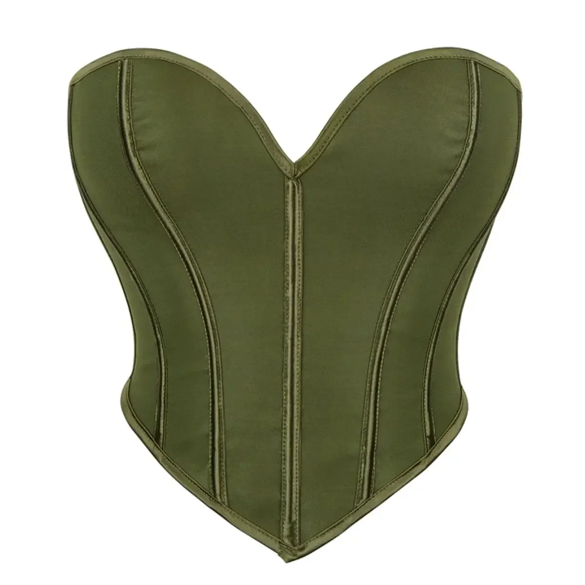 

Strapless Frosted Corset Crop Tops Women Sexy Slim Fit Boned Overbust Bustier Sleeveless Lingerie Vintage Lace Up Bodyshaper Top