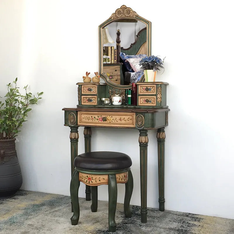 European and American countryside, dresser, small apartment bedroom household solid wood feet