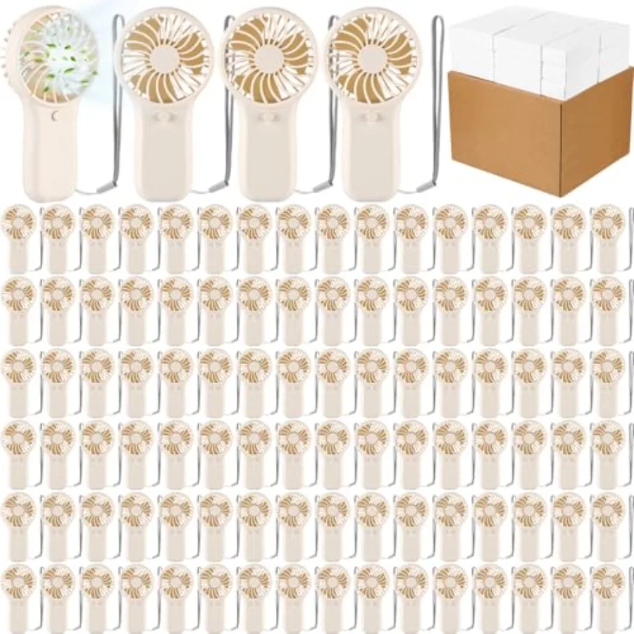 

120 Pack Mini Portable Handheld Fans Bulk with Lanyard Battery Operated Fans with 1 Speed Personal Portable Cooler for Summer T