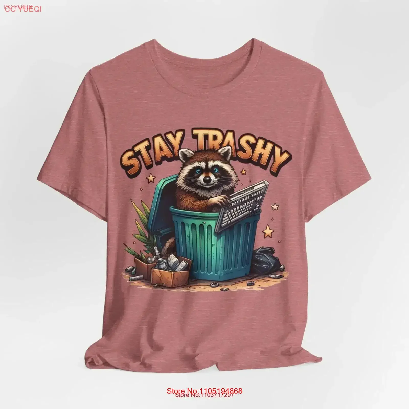 Stay Trashy T Shirt Funny Raccoon Opossum Meme Adult Vintage Skunk Nostalgia vintage Washed designer clothes Soft graphic