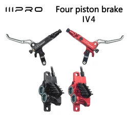 IIIPRO IV4 Mountain Bike Hydraulic Brake 800/1550mm Front Rear Brake Cooling 4 Piston Oil Pressure AM DH E-bike MTB Disc Brake