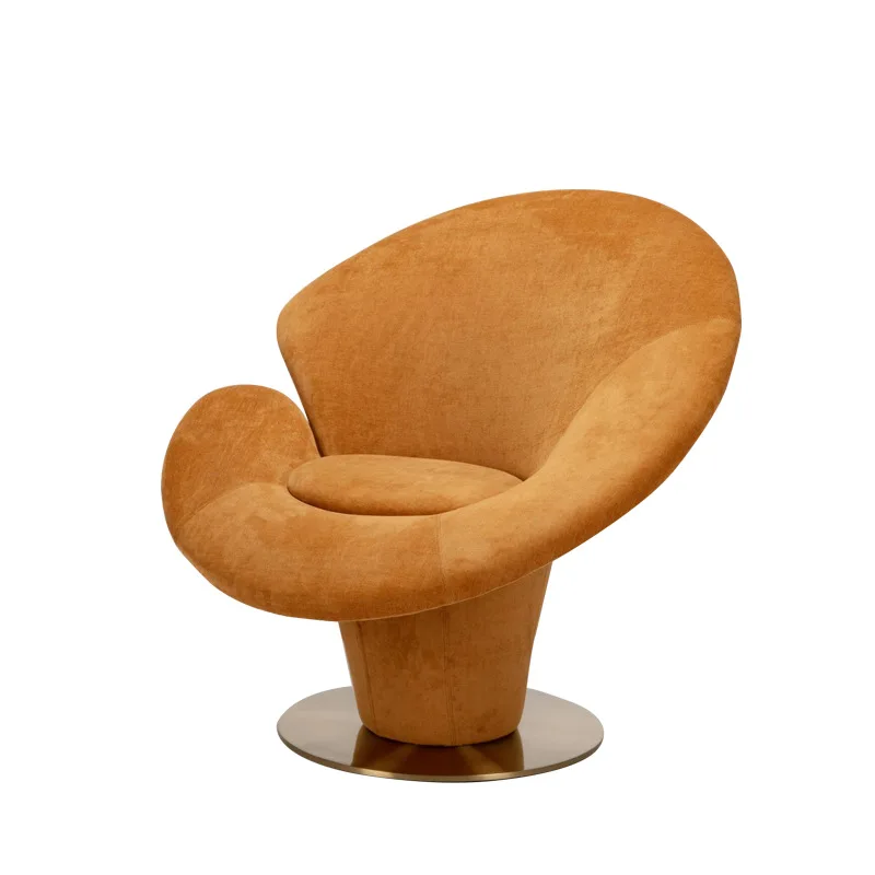

Chair 2024 new home Italian fiberglass leisure chair art calla lily flower seat single back chair