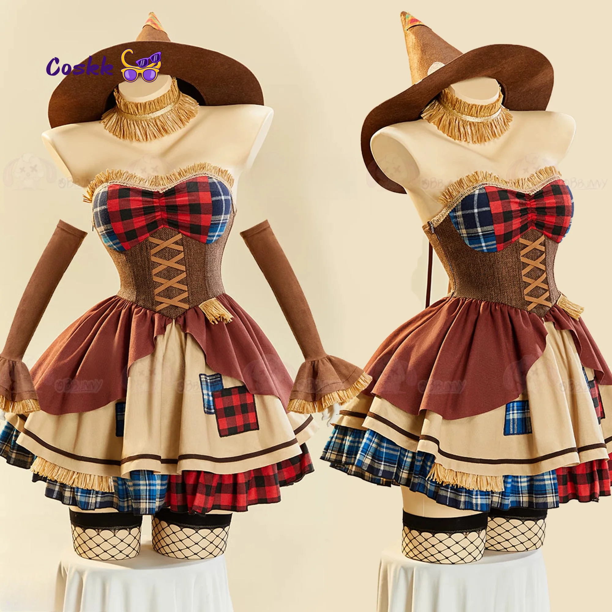 Disfraz de espantapájaros guardián del campo de trigo, vestido de nicho estilo Lolita para mujer, para fiesta de Halloween