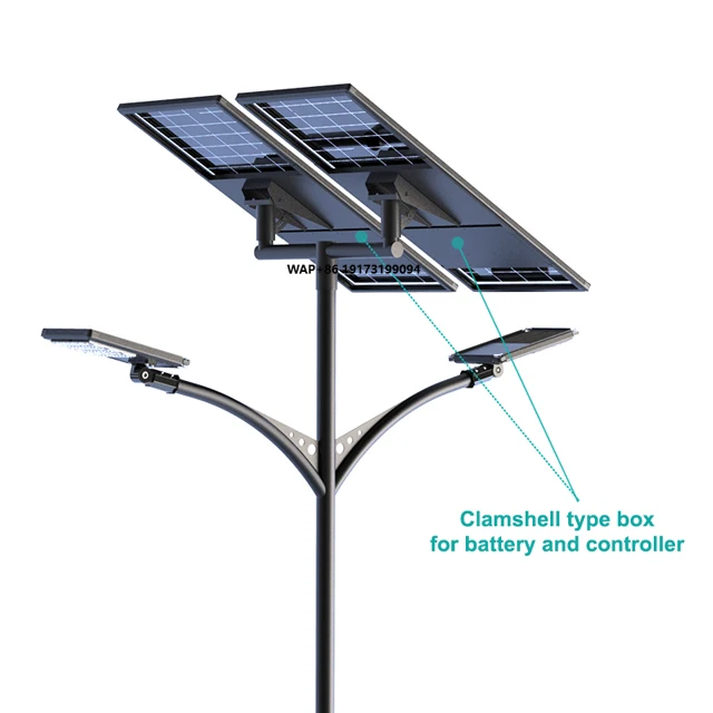 

Светодиодный уличный фонарь Split Type All-in-Two 40W/60W/80W/100W/120W IP65 на солнечных батареях с литий-ионным аккумулятором, из алюминиевого сплава, для ландшафтного освещения премиум-класса
