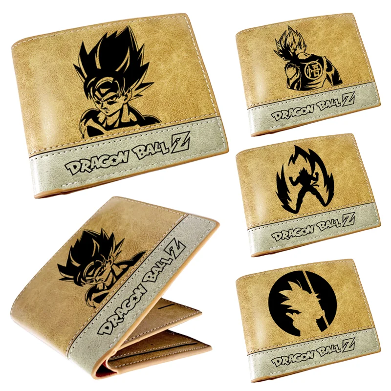 

Короткий кошелек Dragon Ball, модный складной кошелек из искусственной кожи с героями мультфильмов, студенческий ключ, держатель для удостоверений личности, кошельки, сумки для хранения, детский подарок