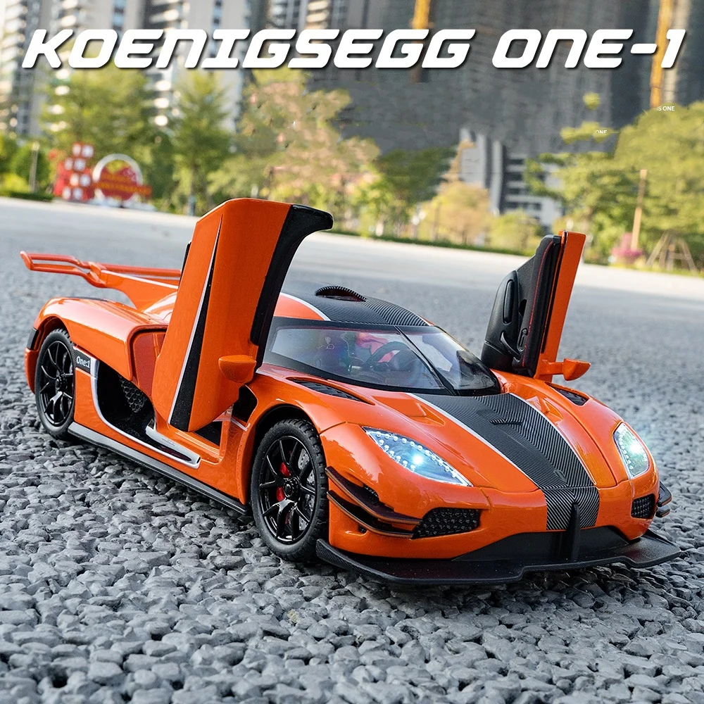 

1:24 Koenigsegg ONE 1 Miniature Super Sportcar Alloy Diecast Model Car Sound and Light Collection Present Car Modle Kid Toy Gift