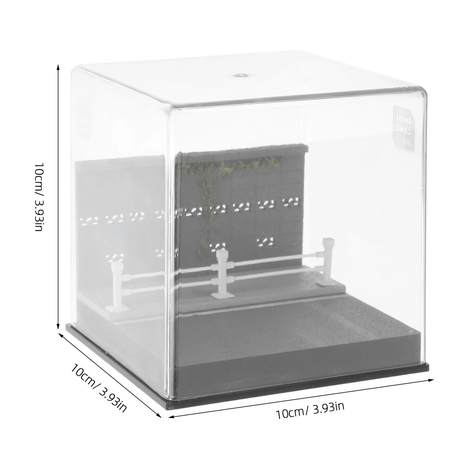 1:64 Scale Car Display Case Acrylic Clear Dustproof Showcase Featuring Realistic Street Scene for Storage