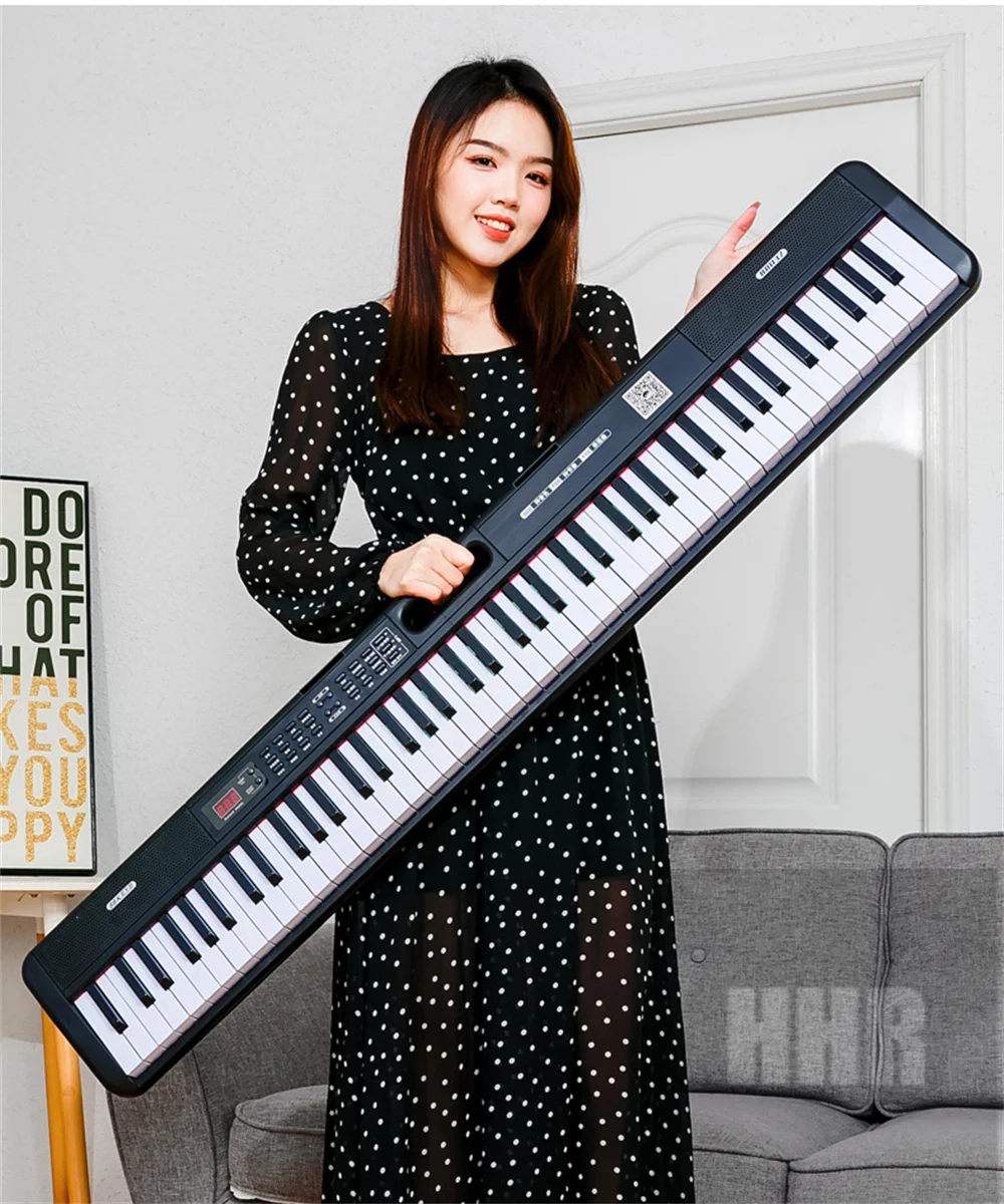 88 Keys Portable Digital Piano Multifunctional Electronic Keyboard Piano Student Gift 88037 Musical Instrument Beginner