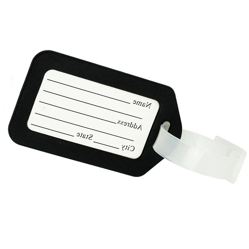 NEW-100Pcs Luggage Tags Suitcase Label Bag Travel Accessories Black