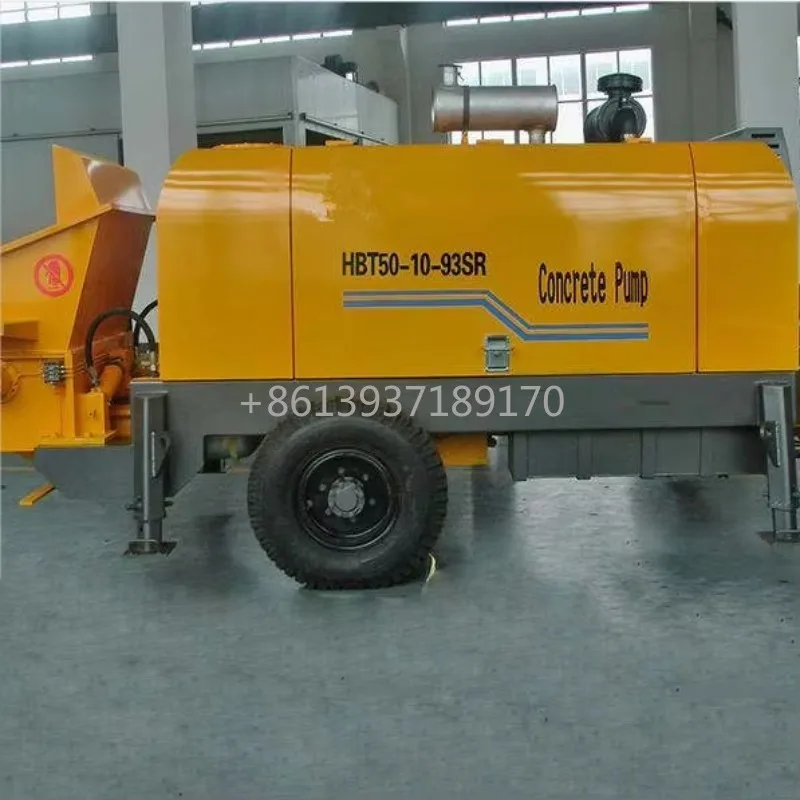 Multifunctional Tunisia Mobile Mini Concrete Pump Small Cement Mortar Pump Small Trailer Portable Concrete Pump Pumps Concrete
