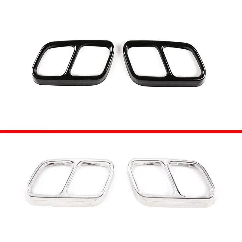 For Mercedes-Benz CLS C218 W218 X218 2012-2017 Car Tail Throat Muffler Exhaust Pipe Tail Cover Trim Sticker Car Accessories