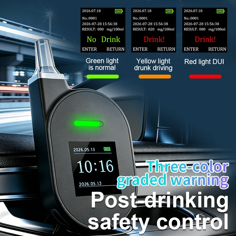 Factory Price Personal Portable Digital Display Breath Fuel Cell Alcohol Tester Breathalyzer for Enterprise