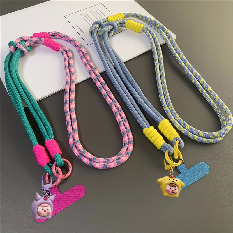 3 in 1 120cm Crossbody Mobile Phone Hanging Rope Neck Lanyard Wrist Strap Removable Phone Lanyard Water Cup Hanging Rope