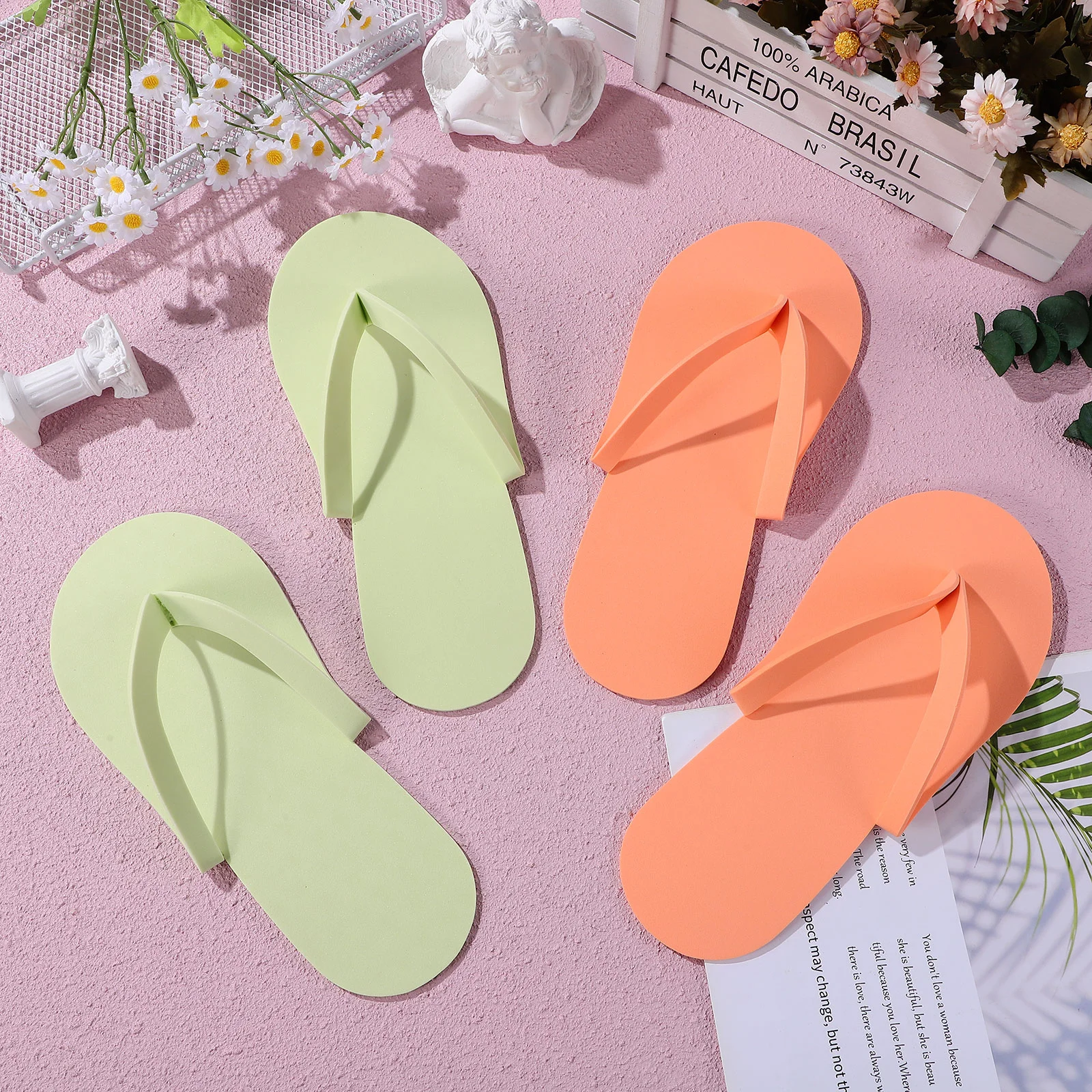 ROSENICE 36 Pairs Disposable Slippers High Quality Pedicure Slipppers for Salon Spa Pedicure (Random Color)