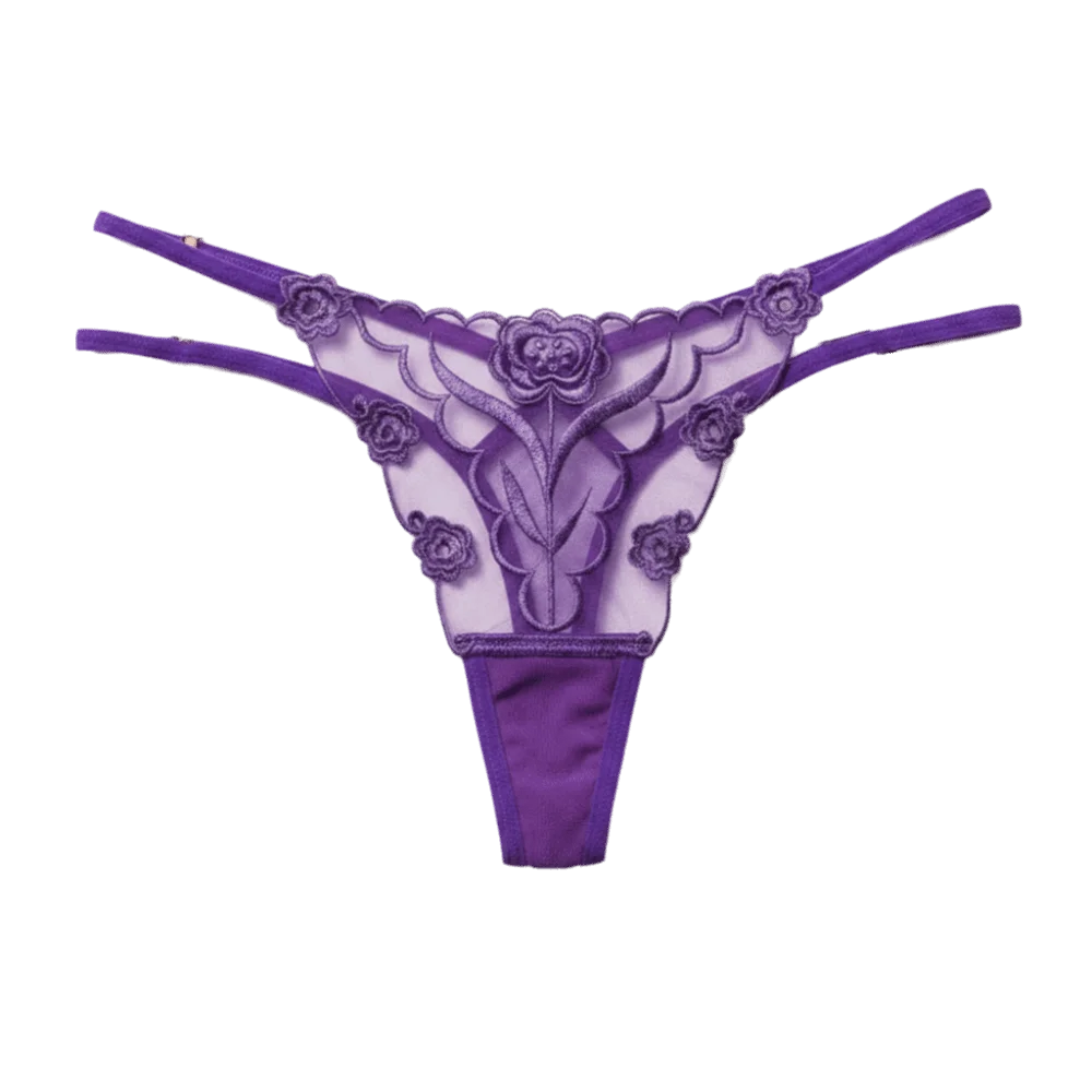 Romantic T-back Women Panties Seamless Thin Strap Mesh Thongs Lingerie Transparent Embroidery Lace Briefs Honeymoon