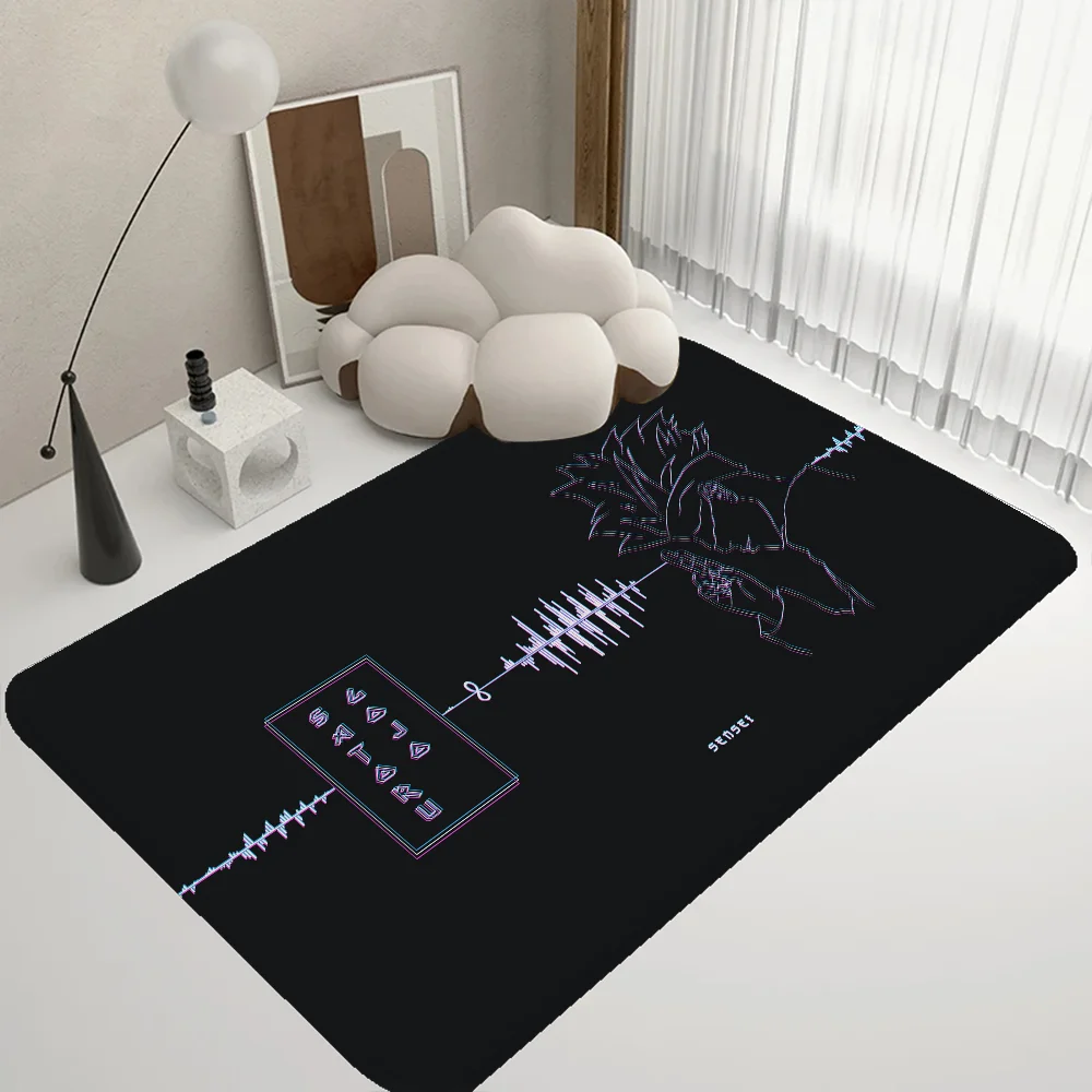 Gojo Satoru Bathroom Mat Anti-slip Absorb Water Long Strip Cushion Bedroon Mat Welcome Doormat